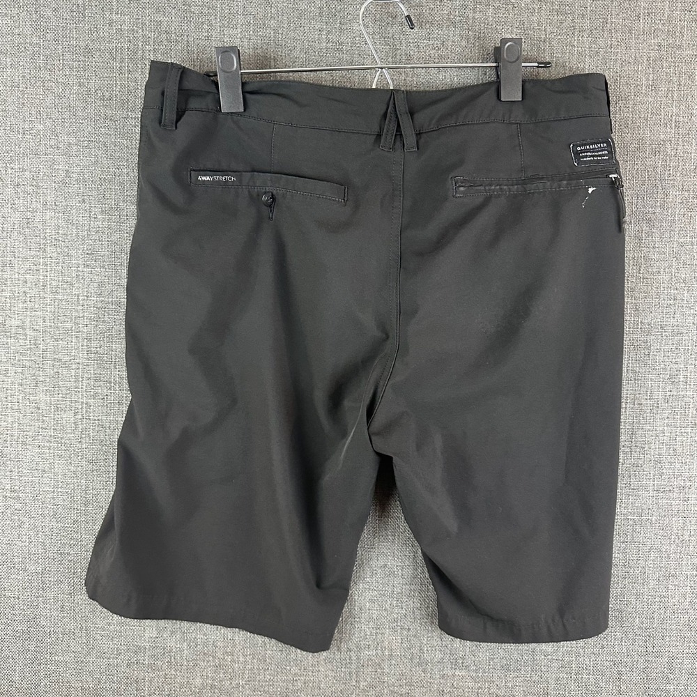 Quiksilver Amphibian Shorts Black 4 Way Stretch‎ Walkshorts Mens Size 34 - Picture 4 of 10
